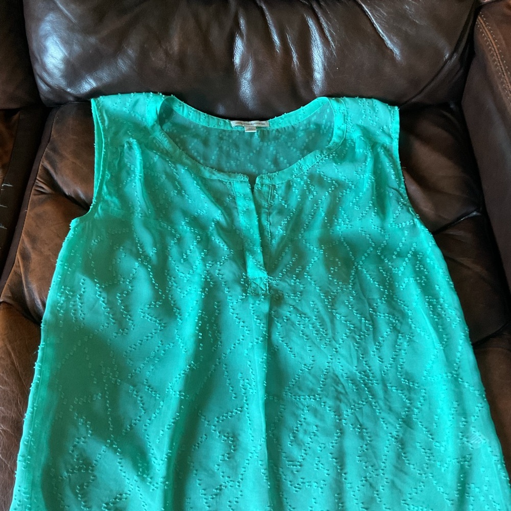 American Eagle Outfitters Aqua Textured Top